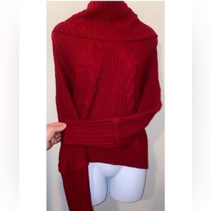 Chunky Knitted Red Sweater - Ivanka Trump